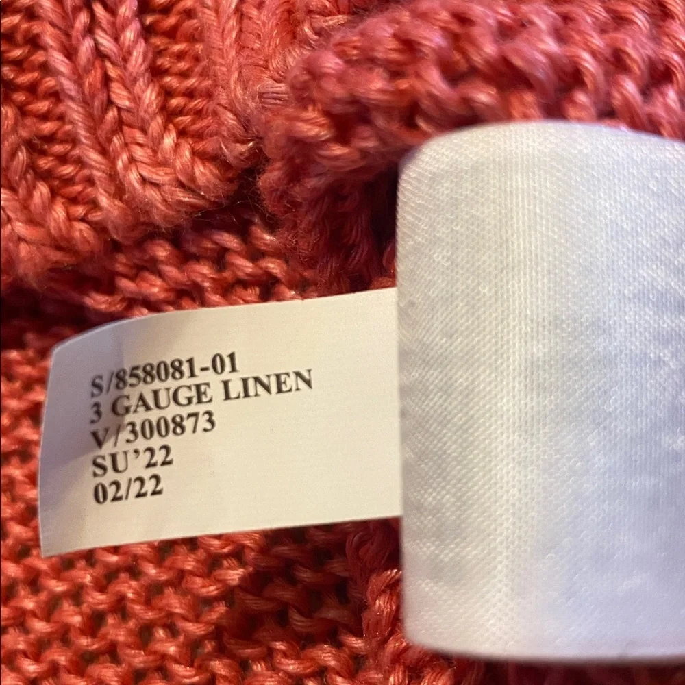 Banana Republic Inland 3 Gauge Linen Heavy Sweater Pacific Pink Size XL SU22